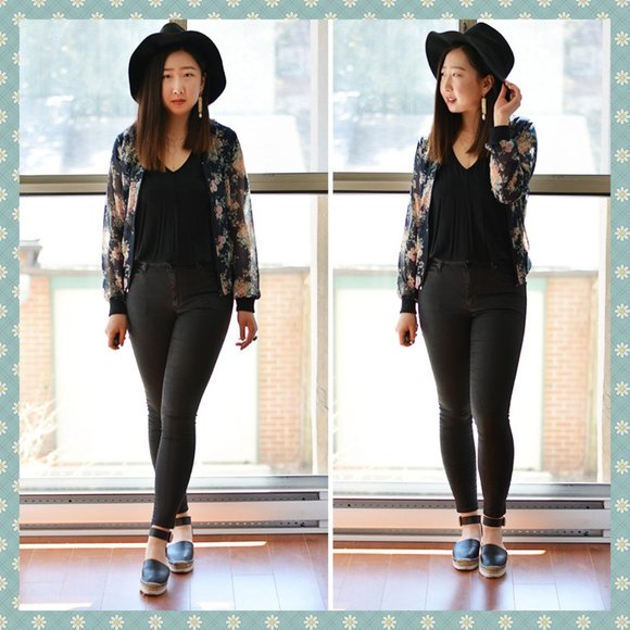 Forever 21 100% Wool Black Fedora - Picture 5 of 5